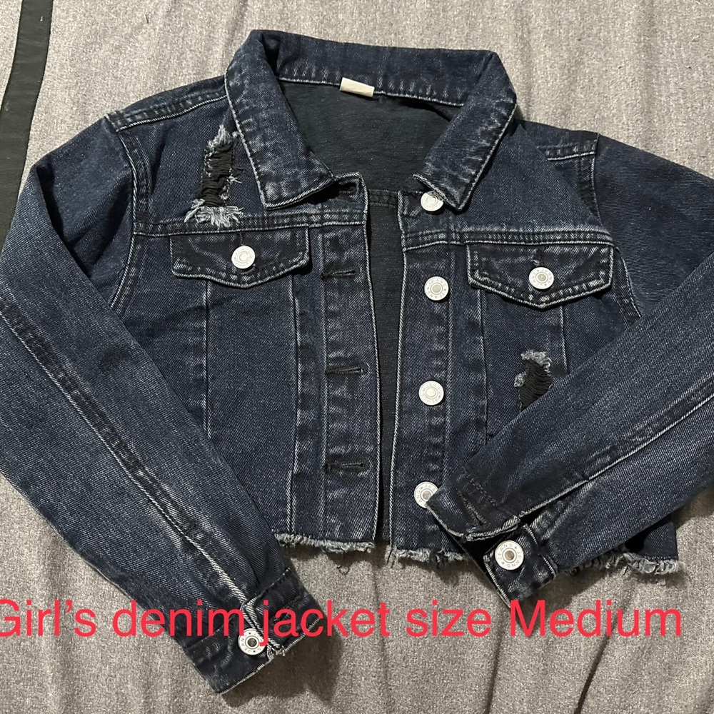 Girls denim jacket size medium